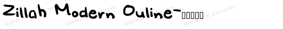 Zillah Modern Ouline字体转换